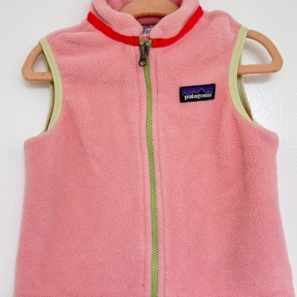 Patagonia Pink Fleece baby Vest 12-18 months #16